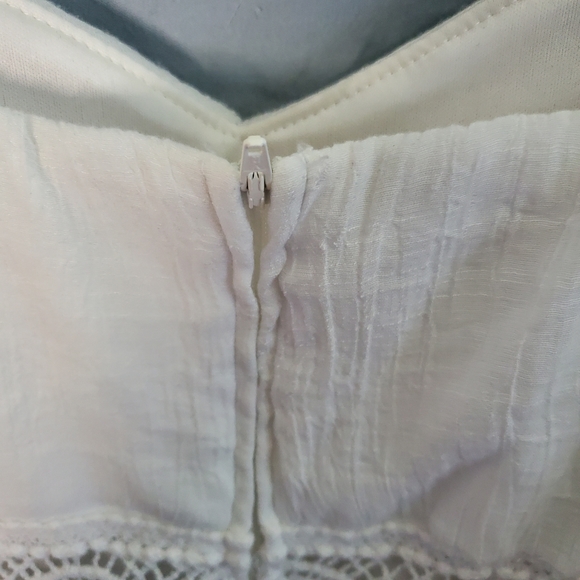 221- Iz Buyer Juniors' white sz 13 dress. straps see through lace under bodice - Picture 12 of 16